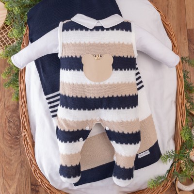 Saída de Maternidade Hugo - Marinho e Areia